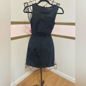 FCUK EMBROIDERED LITTLE BLACK DRESS